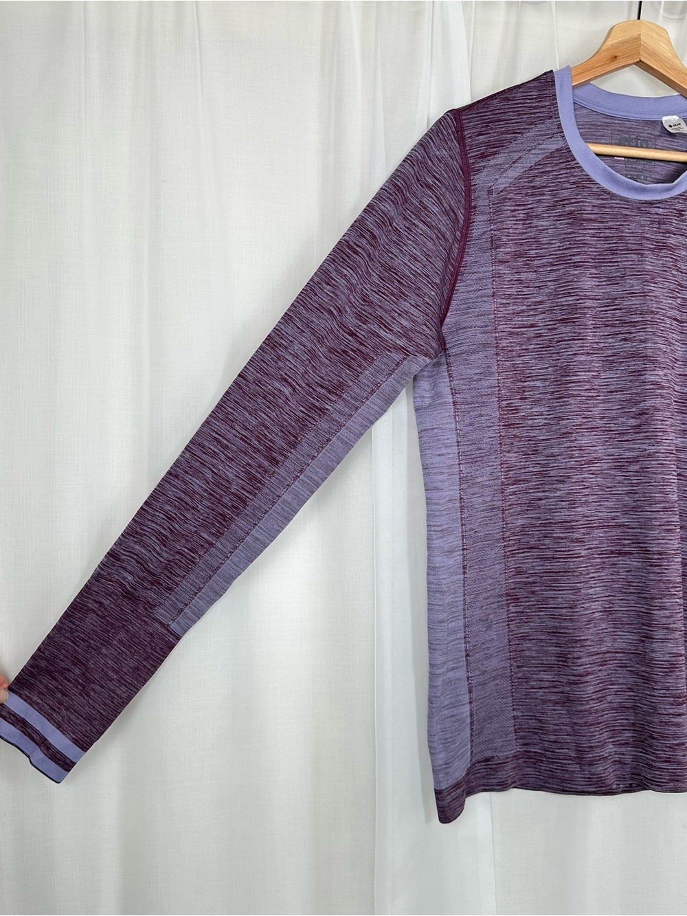 Stio Womens Basis Seamless Tech Crew Long Sleeve Top Purple Large Activewear - Picture 3 of 13